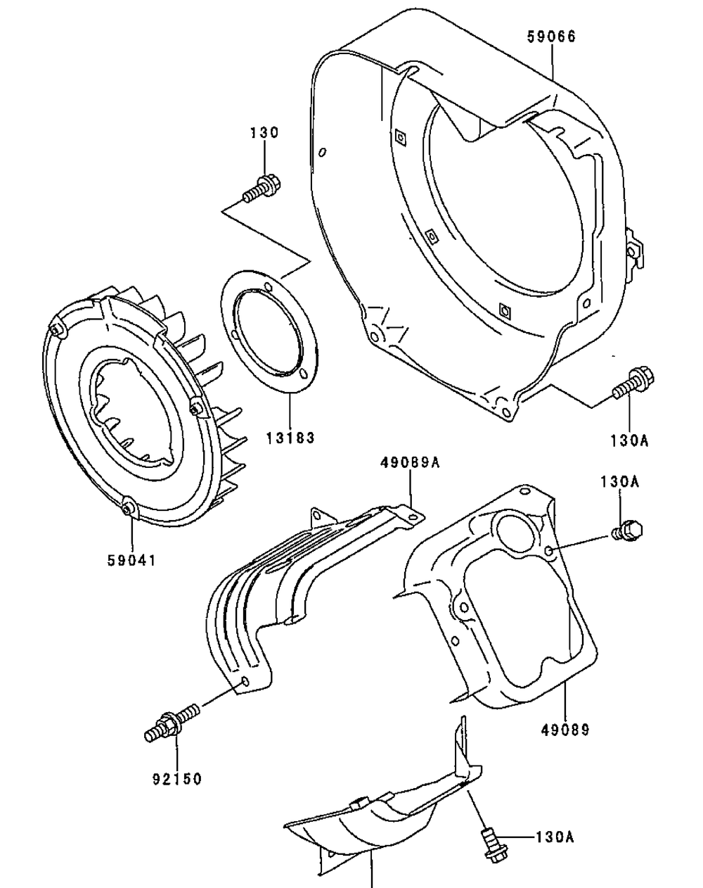 Kawasaki Fe250d-As09 Cooling Diagram and Parts List for 56A843VK 750 Cub Cadet Lawn Tractor Accessories